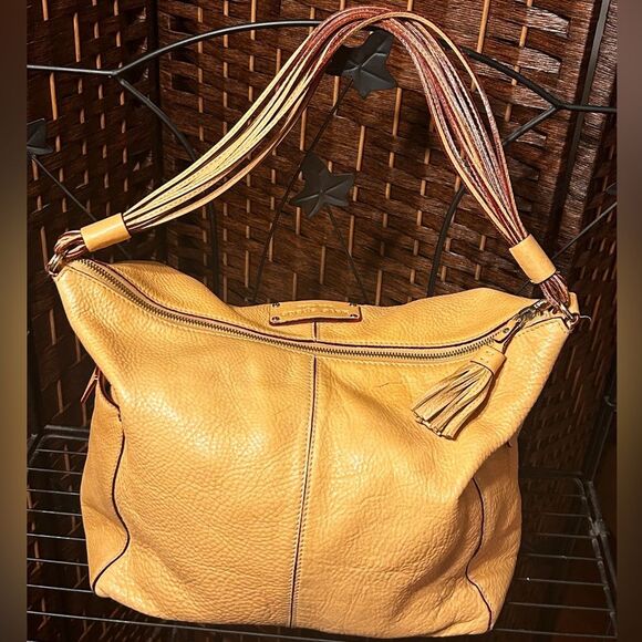Kate Spade Caramel Pebbled Leather VTG Shoulder Bag. Very clean, EUC. SEE PICS. - Picture 3 of 9